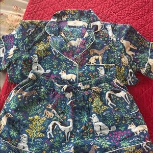 Printfresh Vibrant Blue Pajama Set with Animal Motif